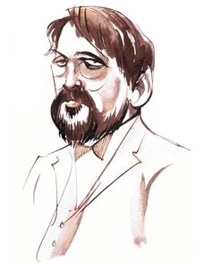 آشيل كلود ديبوسي ، ملحن فرنسي (1862-1918) ، صورة حبر بني داكن